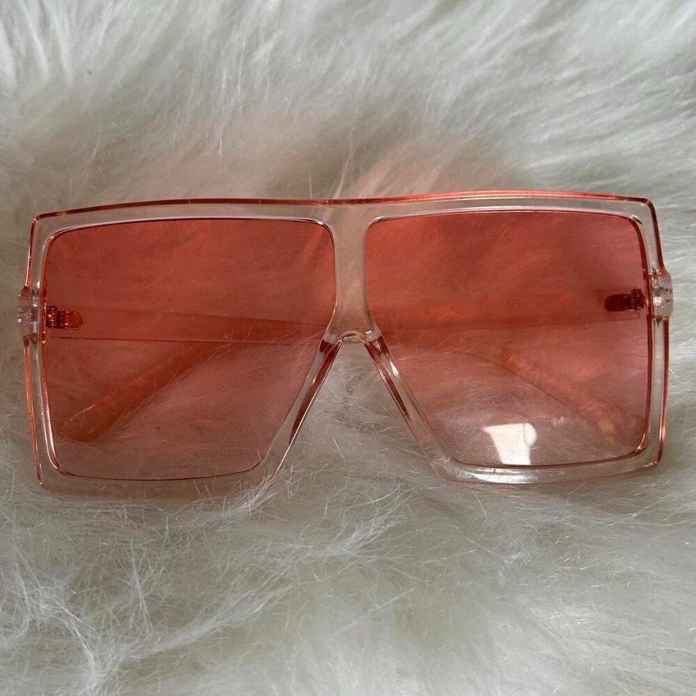 Pink Tinted Oversized Glasses